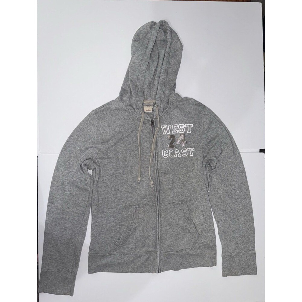 Mossimo Women's Zip Up Hoodie "West Coast 24" Large B32